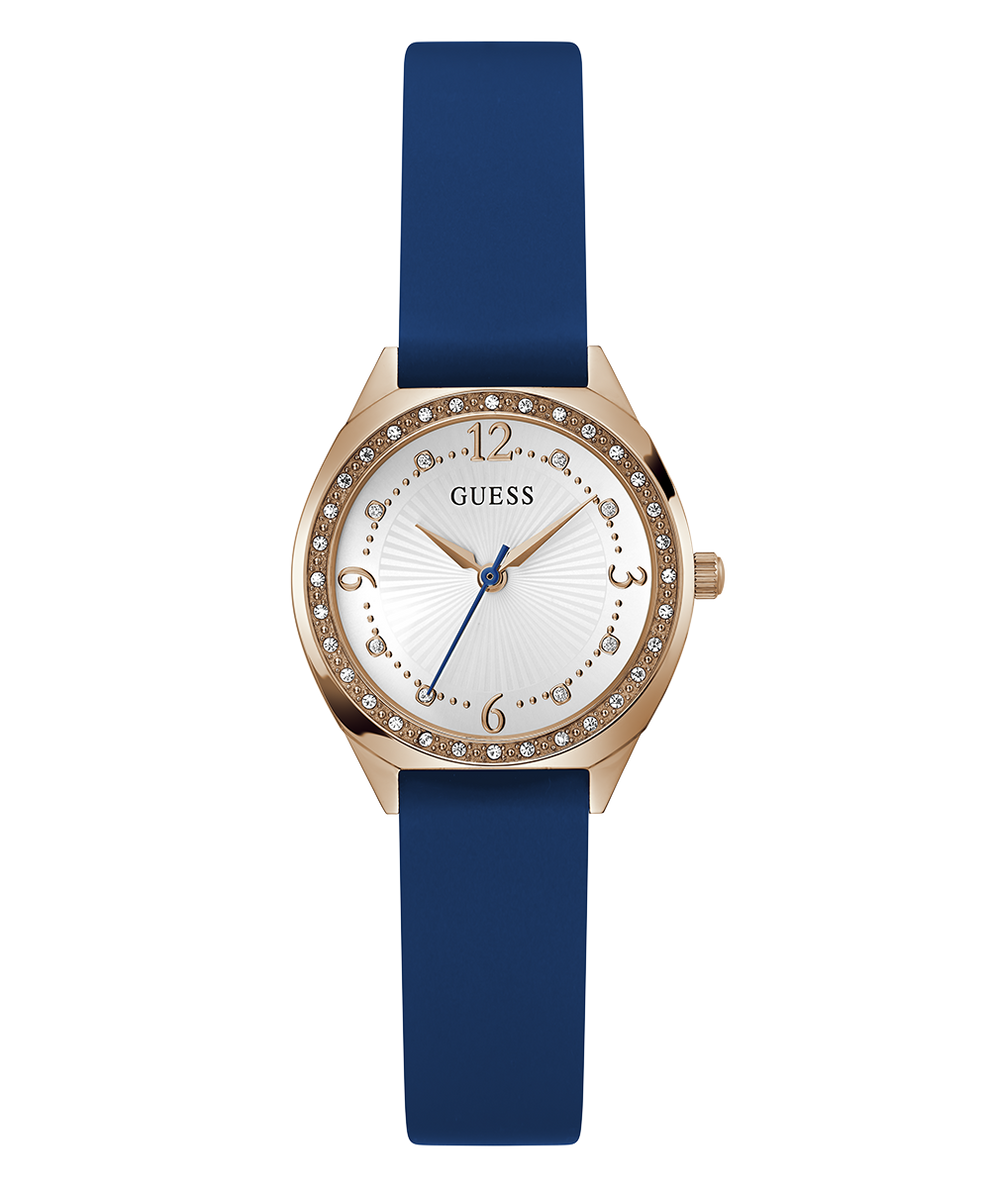 GW0820L2 GUESS Ladies Blue Rose Gold Tone Analog Watch