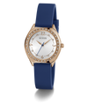 GW0820L2 GUESS Ladies Blue Rose Gold Tone Analog Watch angle