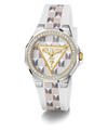 GW0834L1 GUESS Ladies White 2-Tone Analog Watch angle