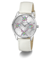 GW0837L1 GUESS Ladies White Silver Tone Analog Watch angle