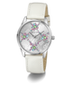 GW0837L1 GUESS Ladies White Silver Tone Analog Watch angle