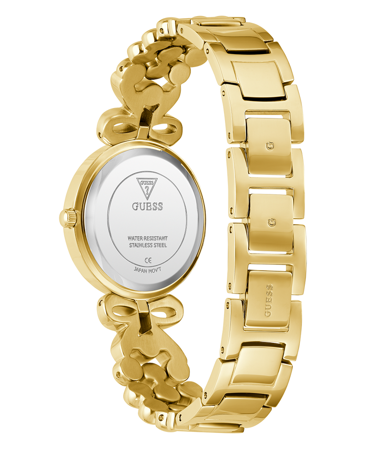 GW0838L2 GUESS Ladies Gold Tone Analog Watch side and caseback