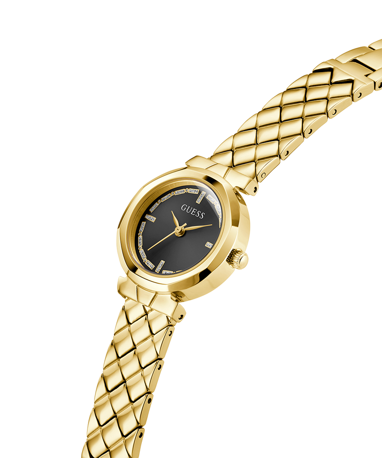 Guess Ladies Mini Rumour Black Dial, Gold Case & Band - GW0839L2 GUESS Guess Ladies Mini Rumour Black Dial, Gold Case & Band - GW0839L2 GUESS