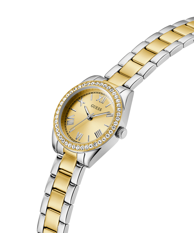 Guess Ladies Mini Luna Gold / Silver Tone, Gold Dial - GW0841L2 GUESS Guess Ladies Mini Luna Gold / Silver Tone, Gold Dial - GW0841L2 GUESS