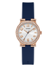 GW0844L3 GUESS Ladies Blue Rose Gold Tone Analog Watch