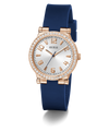 GW0844L3 GUESS Ladies Blue Rose Gold Tone Analog Watch angle