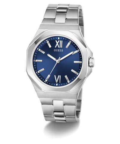 GW0849G1 GUESS Mens Silver Tone Analog Watch angle