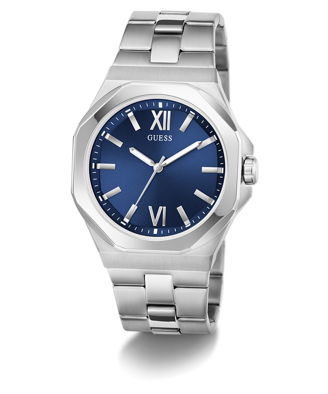 GW0849G1 GUESS Mens Silver Tone Analog Watch angle