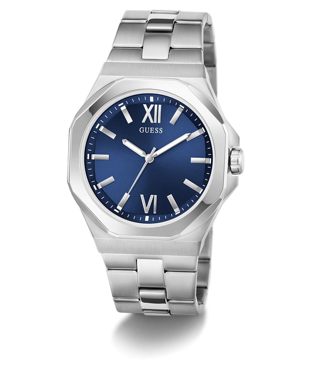 GW0849G1 GUESS Mens Silver Tone Analog Watch angle