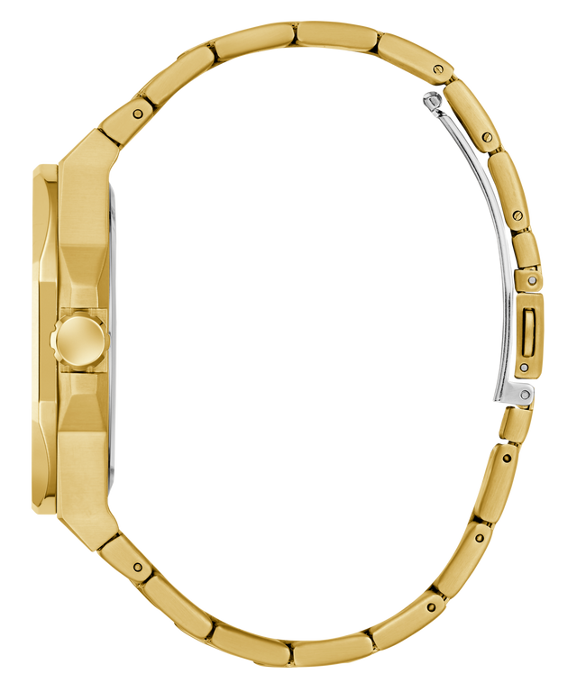side of GUESS Mens Gold Tone Analog Watch