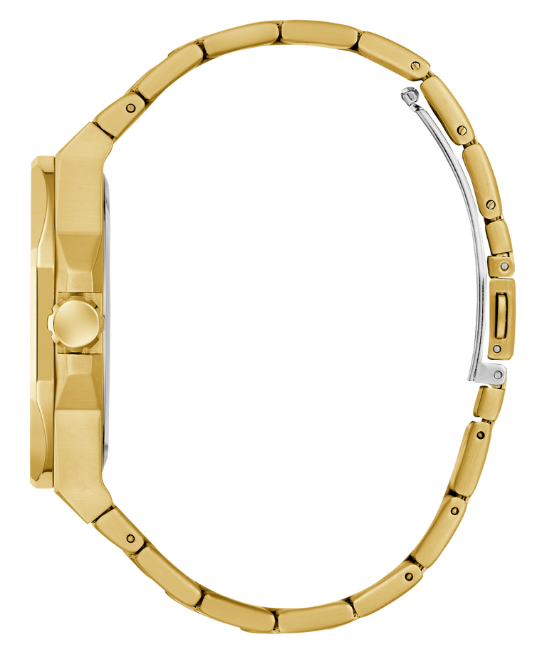side of GUESS Mens Gold Tone Analog Watch