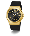 GW0850G2 GUESS Mens Black Gold Tone Analog Watch angle