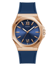 GW0850G3 GUESS Mens Blue Rose Gold Tone Analog Watch