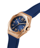 GW0850G3 GUESS Mens Blue Rose Gold Tone Analog Watch lifestyle angle