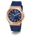 GW0850G3 GUESS Mens Blue Rose Gold Tone Analog Watch angle