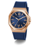 GW0850G3 GUESS Mens Blue Rose Gold Tone Analog Watch angle