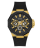 GW0853G2 GUESS Mens Black Gold Tone Multi-function Watch