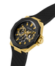 GW0853G2 GUESS Mens Black Gold Tone Multi-function Watch lifestyle