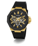 GW0853G2 GUESS Mens Black Gold Tone Multi-function Watch angle