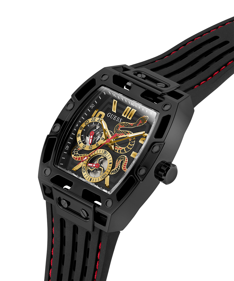 GW0857G1 GUESS Limited Edition Lunar New Year Mens Black Multi-function Watch lifestyle angle