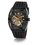 GW0857G1 GUESS Limited Edition Lunar New Year Mens Black Multi-function Watch angle
