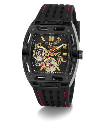 GW0857G1 GUESS Limited Edition Lunar New Year Mens Black Multi-function Watch angle
