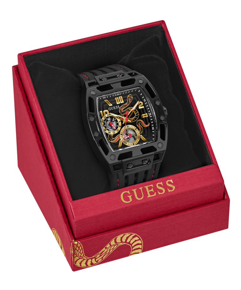 GW0857G1 GUESS Limited Edition Lunar New Year Mens Black Multi-function Watch watch in box