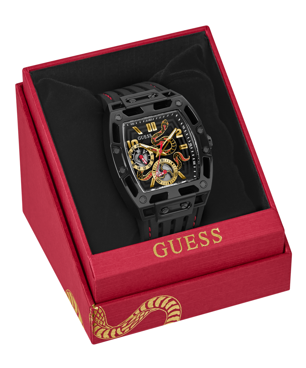 GW0857G1 GUESS Limited Edition Lunar New Year Mens Black Multi-function Watch watch in box