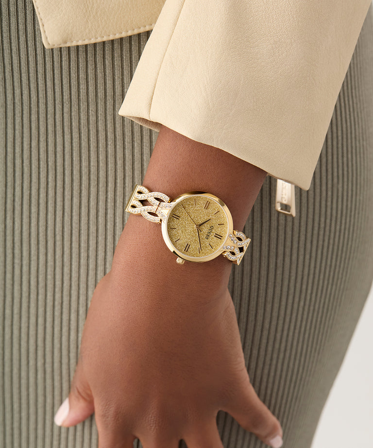 Guess Ladies Coral Glitz Gold Tone Watch - GW0868L2 GUESS Guess Ladies Coral Glitz Gold Tone Watch - GW0868L2 GUESS