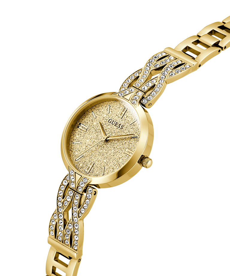 Guess Ladies Coral Glitz Gold Tone Watch - GW0868L2 GUESS Guess Ladies Coral Glitz Gold Tone Watch - GW0868L2 GUESS