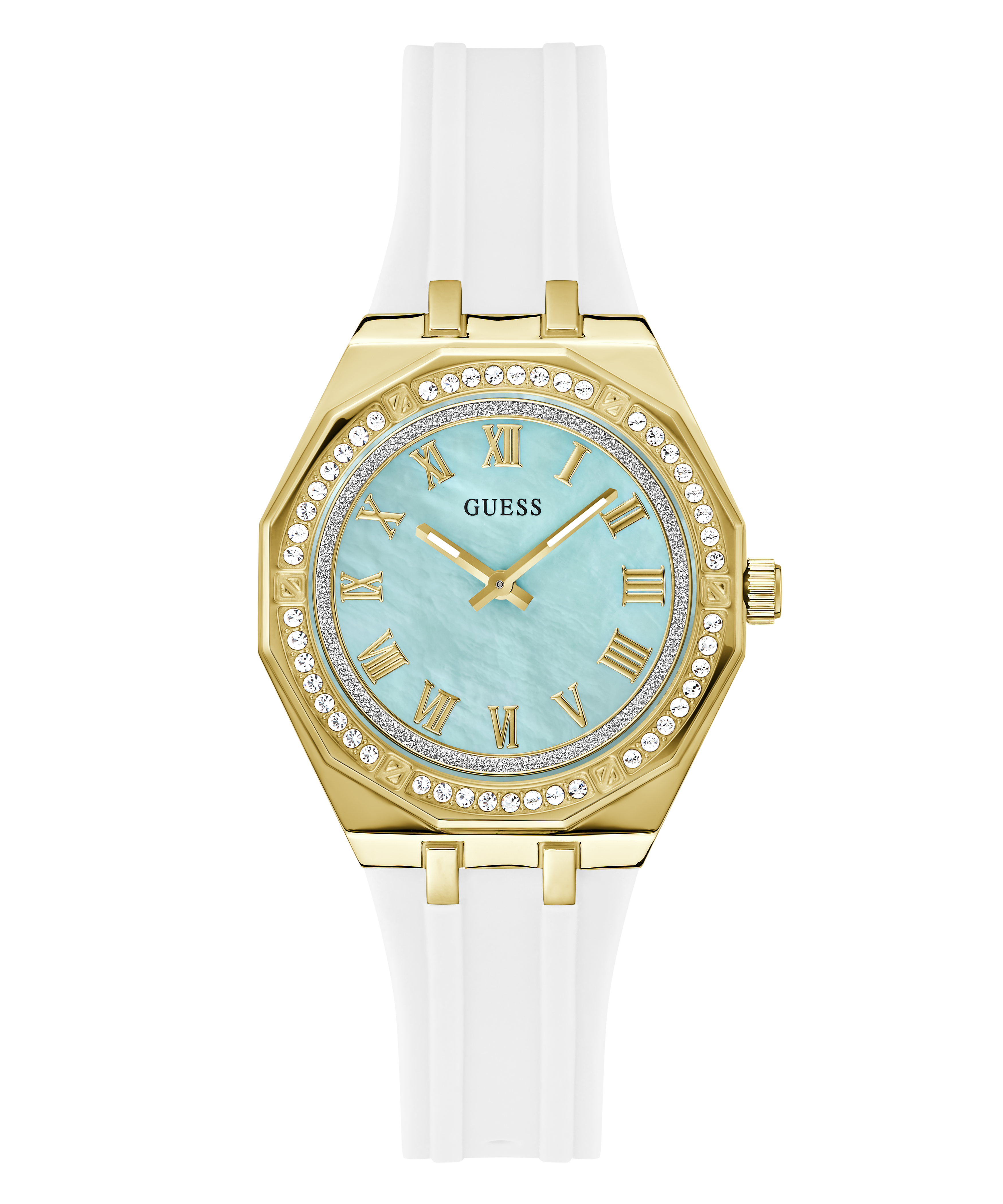 ゲス 腕時計 アクセサリー レディース Women's Analog Silver-Tone Mesh Watch 36mm Silver Tone ゲス 腕時計 アクセサリー レディース Women\u0027s Analog White Silicone