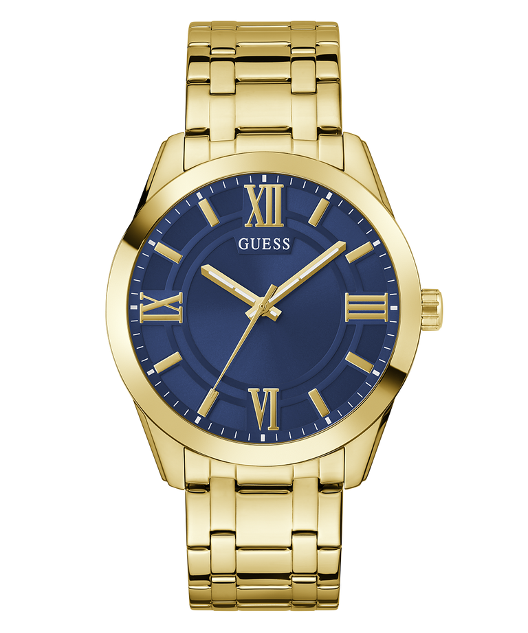 Guess Gents Elliot Gold Tone Blue Dial Analog 50M WR Watch - GW0893G5 GUESS Guess Gents Elliot Gold Tone Blue Dial Analog 50M WR Watch - GW0893G5 GUESS