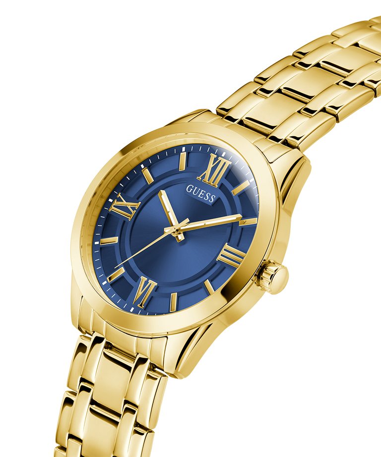 Guess Gents Elliot Gold Tone Blue Dial Analog 50M WR Watch - GW0893G5 GUESS Guess Gents Elliot Gold Tone Blue Dial Analog 50M WR Watch - GW0893G5 GUESS
