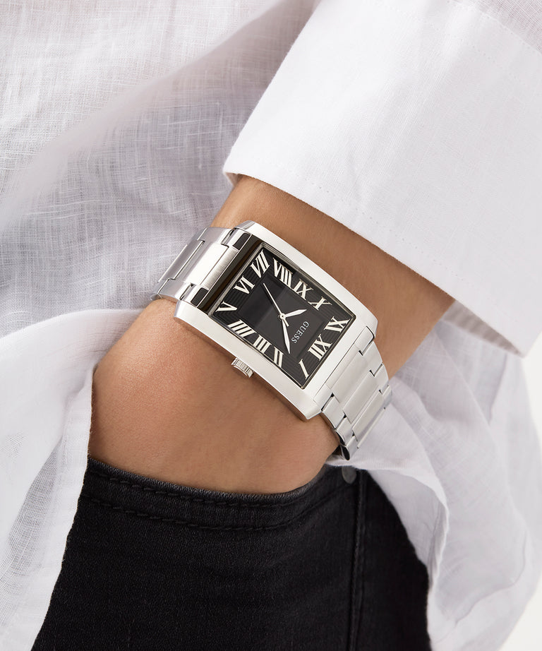 Guess Gents Clyde Black Dial, Stainless Steel Case & Band - GW0896G1 GUESS Guess Gents Clyde Black Dial, Stainless Steel Case & Band - GW0896G1 GUESS