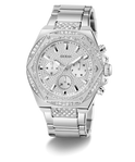 GW0899G1 GUESS Mens Silver Tone Multi-function Watch angle
