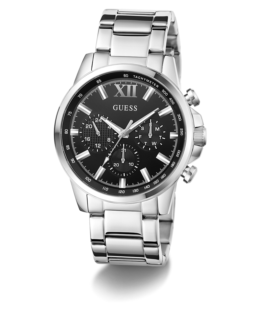 GW0900G1 GUESS Mens Silver Tone Multi-function Watch angle