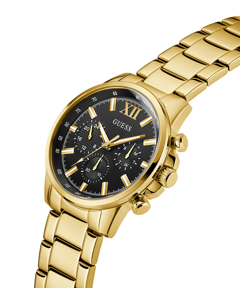 Guess Gents Walker Black Dial, Gold Tone Multi-Function Watch - GW0900G3 GUESS Guess Gents Walker Black Dial, Gold Tone Multi-Function Watch - GW0900G3 GUESS