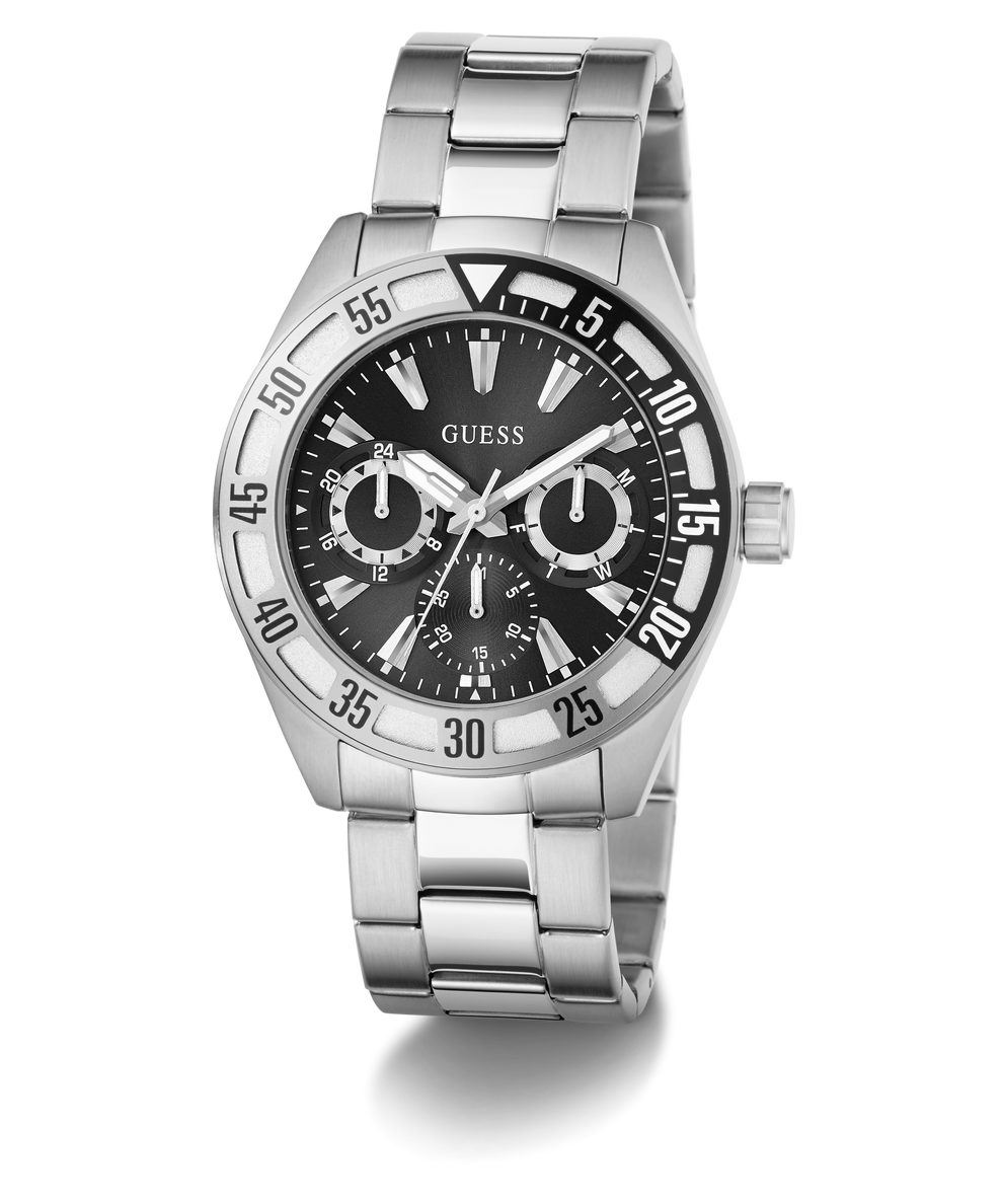 GUESS Mens Silver Tone Multi-function Watch GW0904G1 GUESS