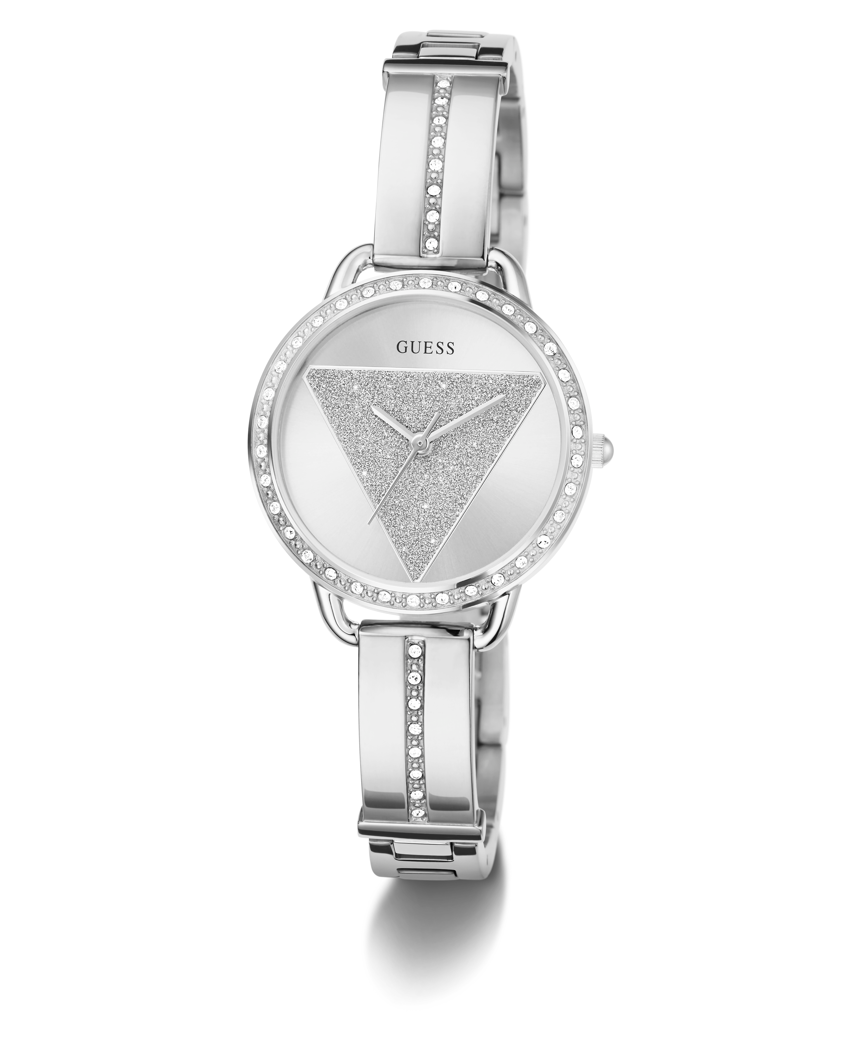 Guess Damen Uhr GW0914L1 – Edelstahl-Armband, 30 Mm, Wasserdicht 3 Bar | Mit Zirkonia Für Glamouröse Looks