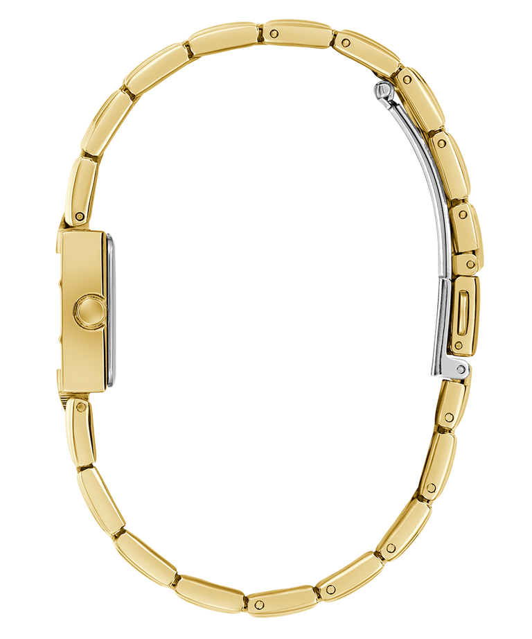 GUESS Ladies Gold Tone Analog Watch band on a white background