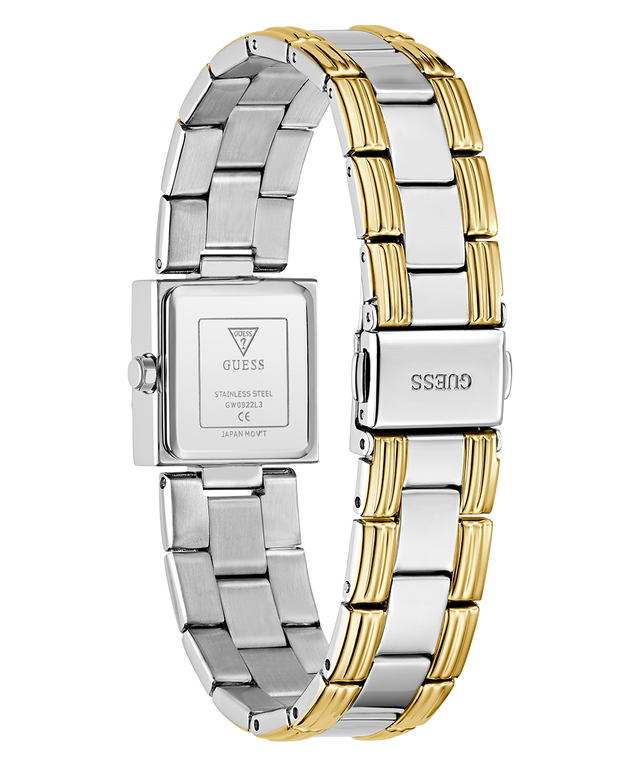 GUESS Ladies 2-Tone Analog Watch caseback