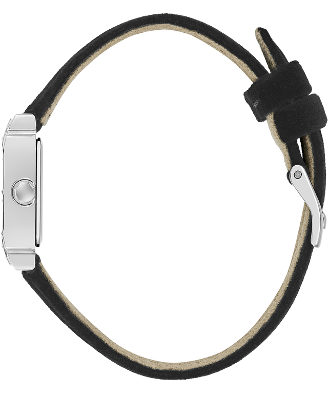 GUESS Ladies Black Silver Tone Analog Watch side