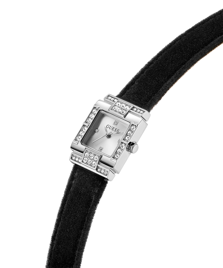 GUESS Ladies Black Silver Tone Analog Watch lifestyle