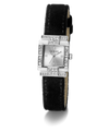 GUESS Ladies Black Silver Tone Analog Watch angle