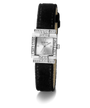 GUESS Ladies Black Silver Tone Analog Watch angle