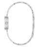Silver watch with a white background