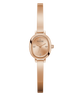 Rose gold GUESS Ladies Rose Gold Tone Analog Watch with a visible brand logo on a white background