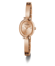 GUESS Ladies Rose Gold Tone Analog Watch with a visible brand logo on a white background