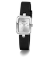 Guess watch with black strap and silver case on a white background GW0926L1