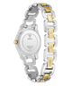 Two-tone Guess watch with silver and gold links on a white background